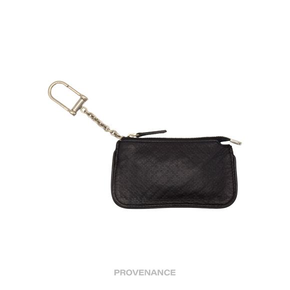 🔴 Gucci Key Pouch Cles - Black Diamante Leather - Picture 1 of 6